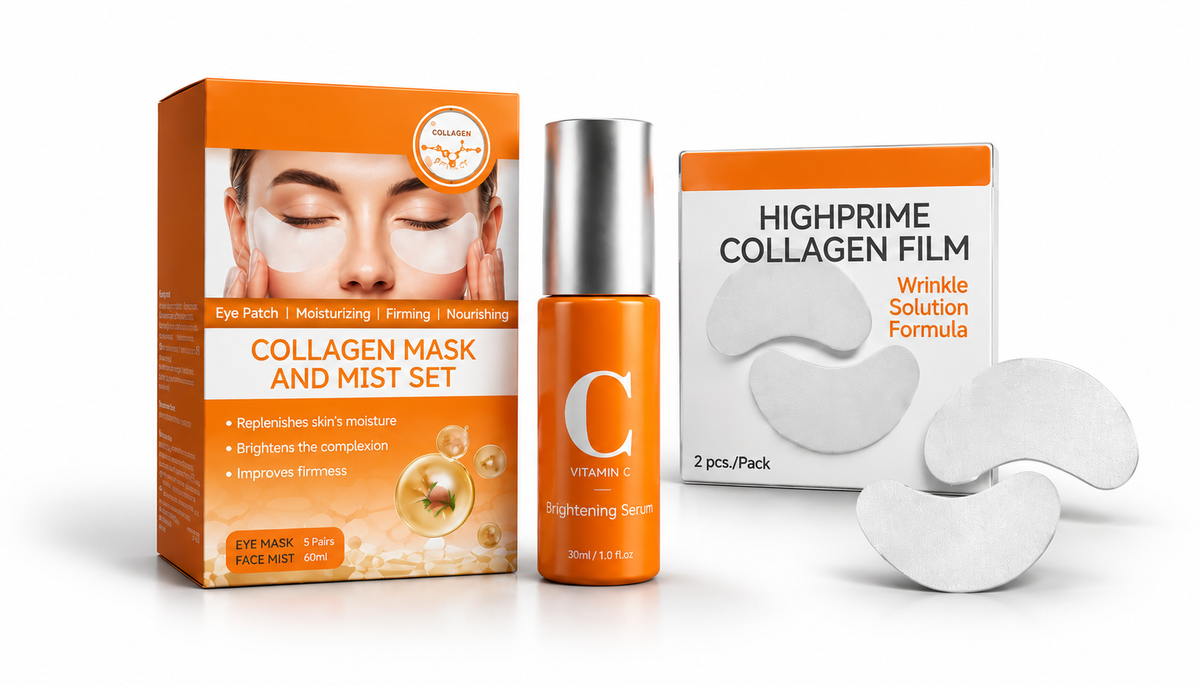 Set de Colágeno — Mascarilla, Sérum y Parches de Ojos